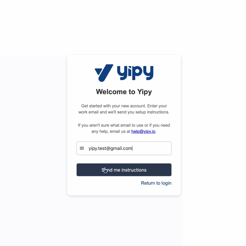 enter email to send instructions